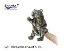 Mooie Bruine Wombat handpop knuffel  23 cm kopen