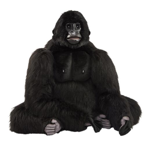 Mooie Gorilla XL knuffel zwart zittend 110cm kopen