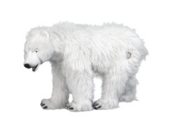 Mooie XL Witte IJsbeer lopend decoratie  105 cm kopen