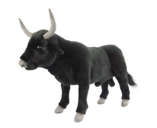 Mooie Zwarte Spaanse stier knuffel 40 cm kopen