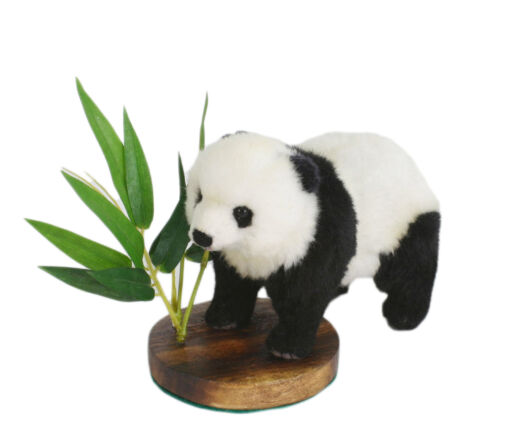 Mooie Panda bevestigd Zwart / Wit knuffel 18 cm kopen