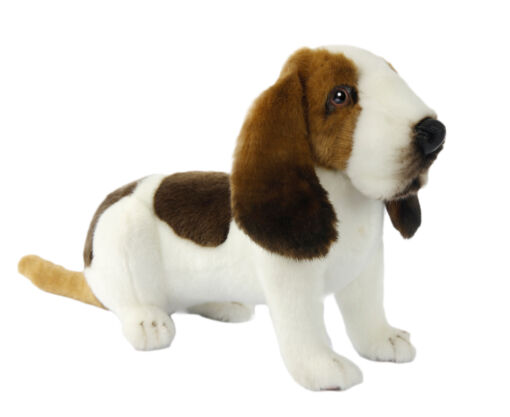 Mooie Witte Basset hond knuffel  38 cm kopen