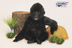 Mooie Zwarte Gorilla geleed knuffel  38 cm kopen