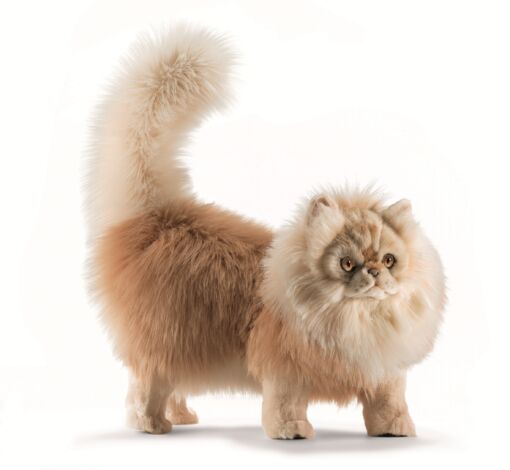Mooie Beige Cyperse kat staand knuffel  45 cm kopen