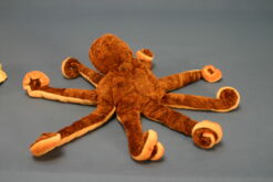 Mooie XL Roodbruine Octopus knuffel  70 cm kopen