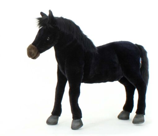 Mooie Zwart Wild paard knuffel 45 cm kopen