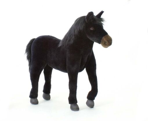 Mooie Zwart Wild paard knuffel 36 cm kopen