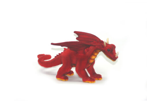 Mooie Rode Grote draak miniatuur rood knuffel  30 cm kopen
