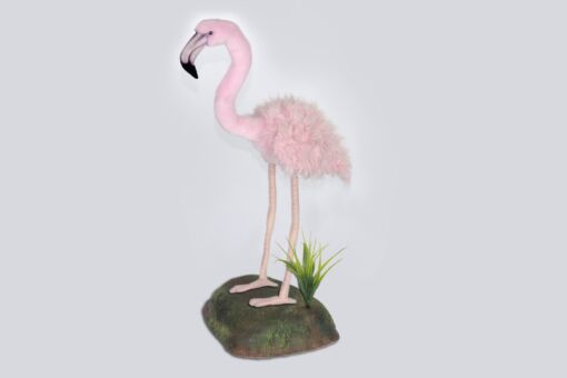 Mooie XL Roze Flamingo roze met rots hetzelfde als decoratie  80 cm kopen