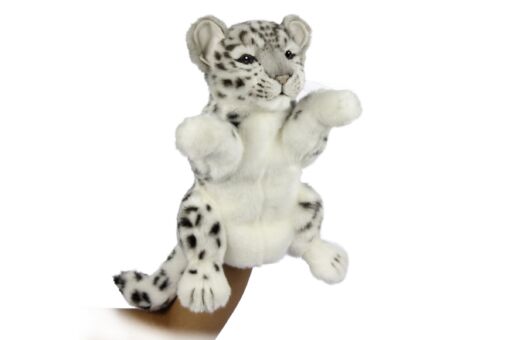 Mooie Witte Sneeuwpanter handpop knuffel  32 cm kopen