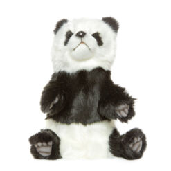 Mooie Zwarte Panda handpop knuffel  30 cm kopen