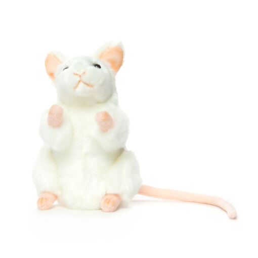 Mooie Witte Witte muis knuffel  16 cm kopen