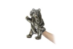 Mooie Bruine Wombat handpop knuffel  23 cm kopen