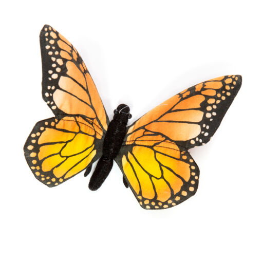 Mooie Gele Monarchvlinder beige/geel .W knuffel  14 cm kopen