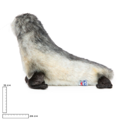Mooie Grijze Kaapse pelsrob pup knuffel  26 cm kopen