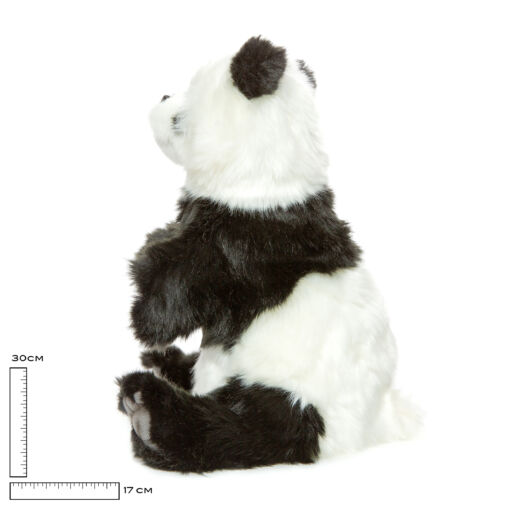 Mooie Panda handpop Zwart / Wit knuffel 30 cm kopen