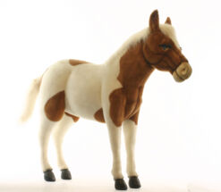 Mooie XL Shetland pony bruin / wit decoratie  106 cm kopen