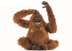 Mooie XL Roodbruine Orang-oetan ware grootte decoratie 100 cm kopen