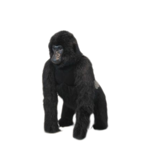 Mooie XL Zwarte Zilverrug gorilla aap decoratie 98 cm kopen