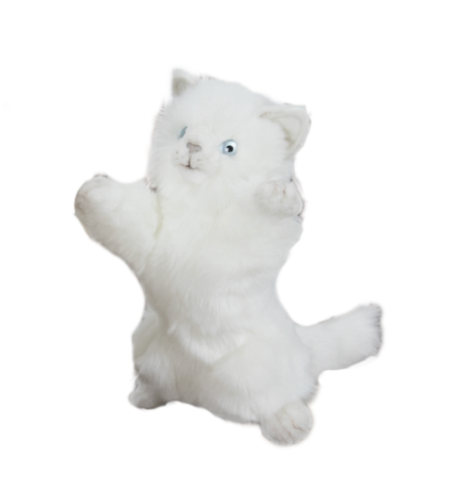 Mooie Witte Speelse kitten knuffel  25 cm kopen