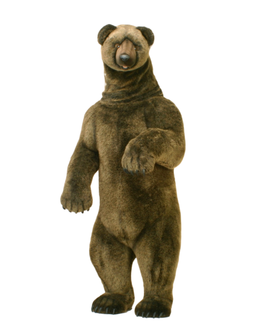 Mooie XL Bruine Grizzlybeer staand H decoratie  150 cm kopen
