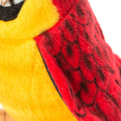 Handgemaakte pluchen papegaai rood / geel