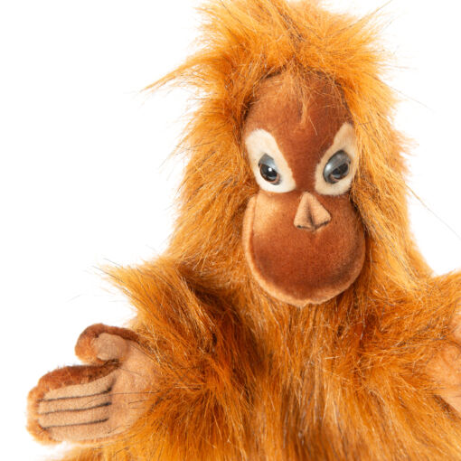 Mooie Roodbruine Orang-oetanjong handpop knuffel 25 cm kopen