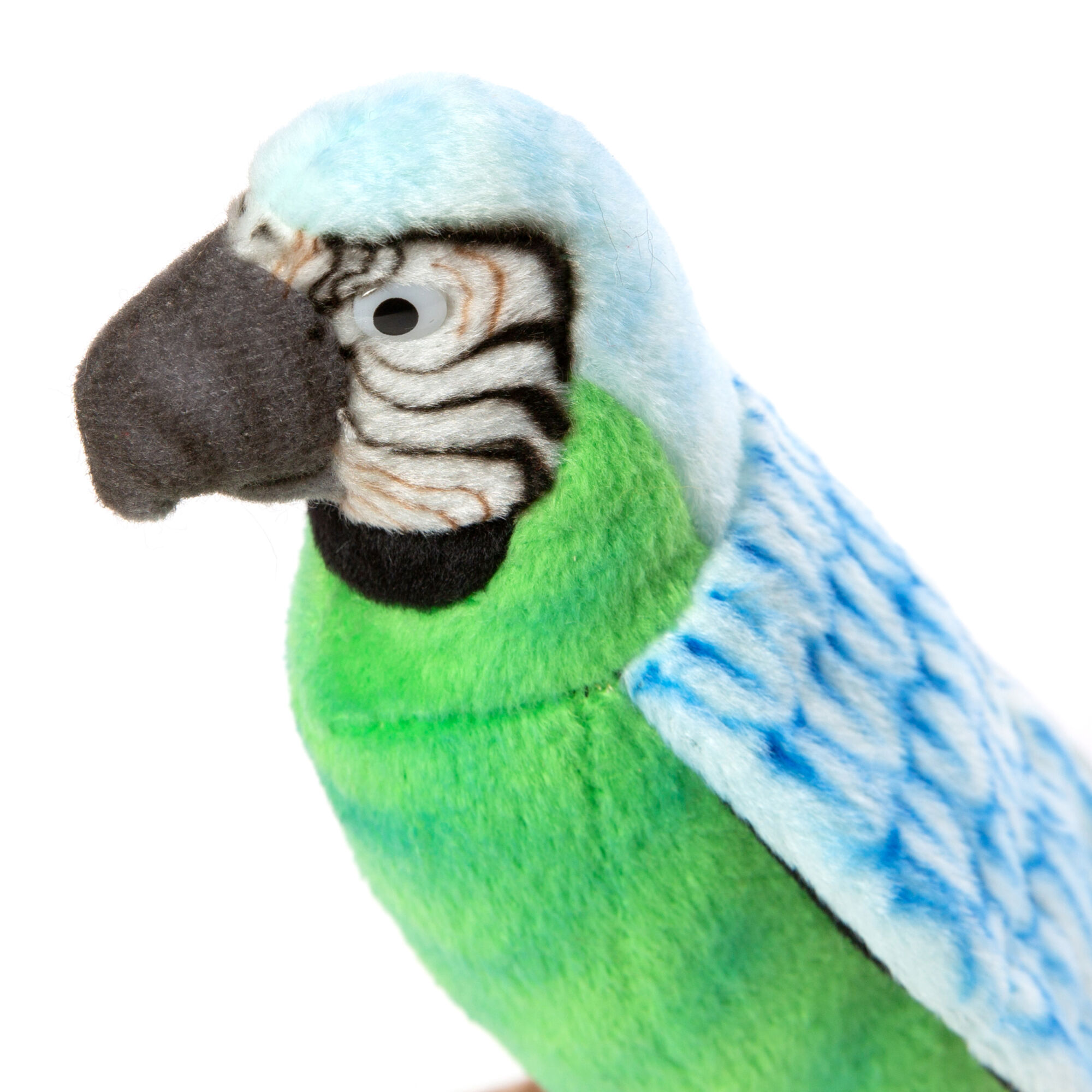 Blauwe Papegaai groen lijf knuffel 37 cm levensechte pluche dieren Hansa Creation Benelux